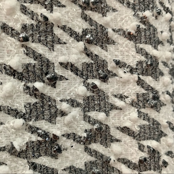 Charcoal Houndstooth Dress with Silver Buttons - Picture 2 of 5